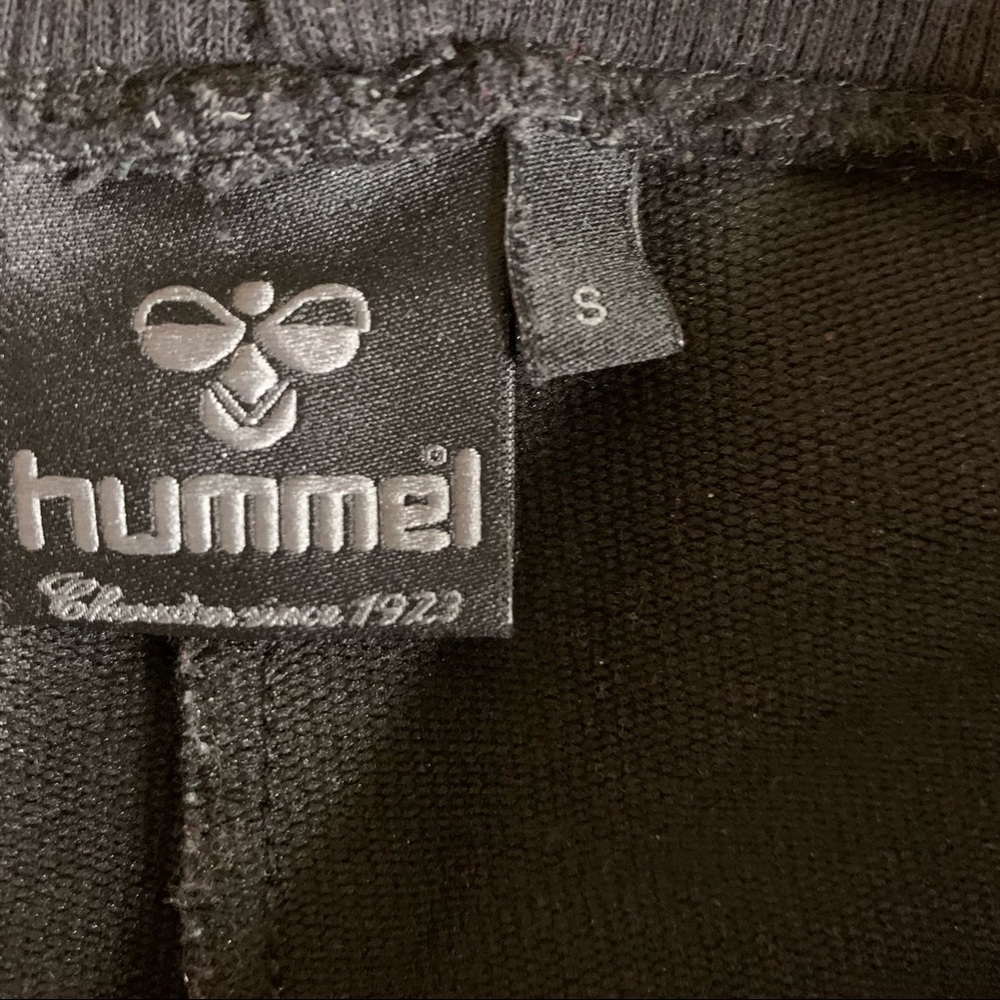 Hummel Athletic Track Pants Black Grey Straight Leg Cotton Blend Women’s Small - Picture 10 of 13